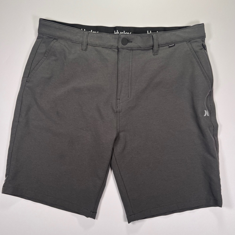Hurley‎ Mens Hybrid Walk Shorts Charcoal Grey Heather Stretch Board ShortSize 36